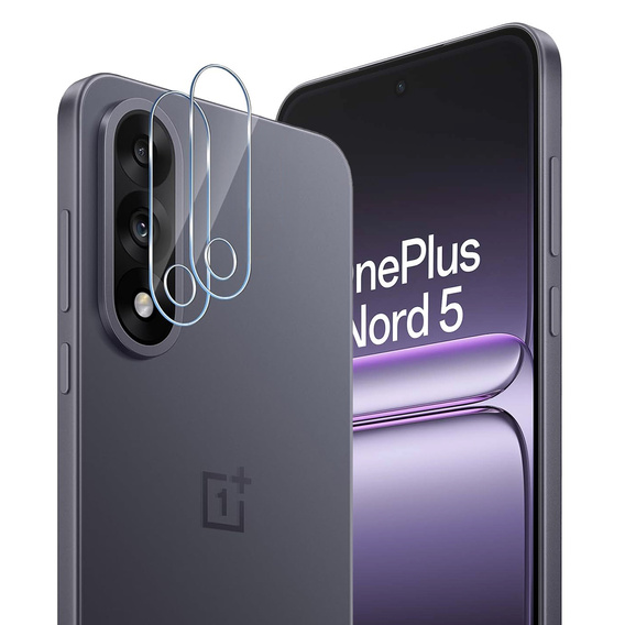 2x ERBORD Camera Tempered Glass for Realme 12 Pro / 12 Pro+, Transparent