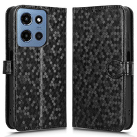 Flip case for Motorola Moto G86 Power 5G, Wallet Rhombus, black