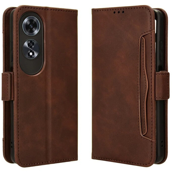Flip case for Oppo A60, Card Slot, brown