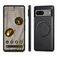 Case for Google Pixel 7A, Leather Hybrid MagSafe, black