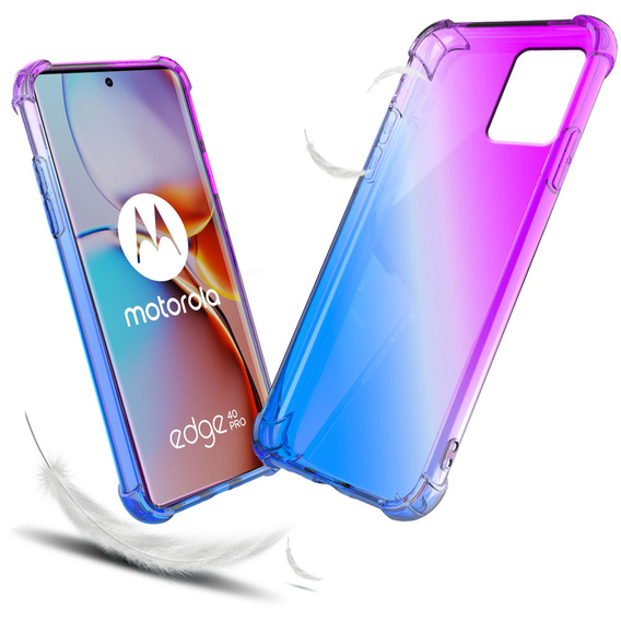 Case for Motorola Edge 40 Pro, Gradient Dropproof, Purple / blue