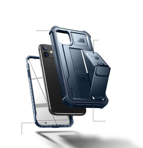 Armored case for iPhone 11, Dexnor Full Body, dark blue