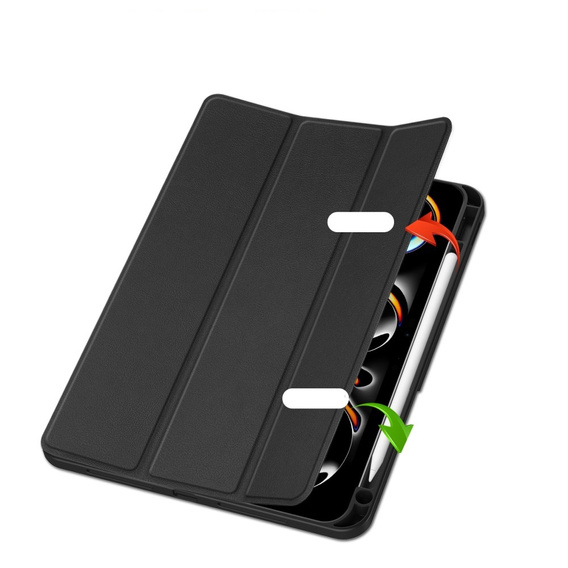 Case for iPad Pro 11" 2024 (5 gen.), Smartcase with stylus space, black