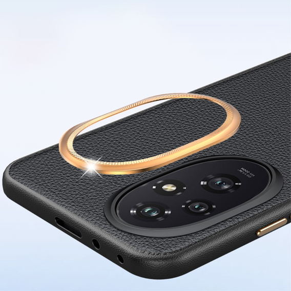Leather case for Honor 200 Pro 5G, leather hybrid, black