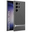 Case for Samsung Galaxy S23 Ultra, GKK Woven Leather, grey