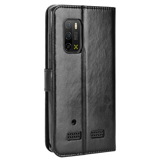Flip case for Ulefone Armor X10 / X10 Pro, Crazy Horse Wallet, black