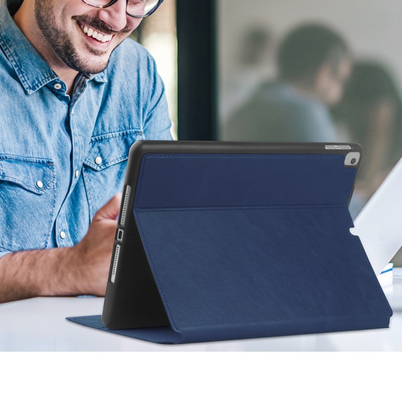 Case for iPad 10.2 2021 / 2020 / 2019, Business Card and Pen Slot, blue