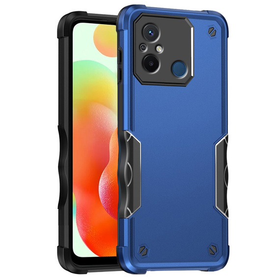 Armored case for Xiaomi Redmi 12C, Dual-Layer, dark blue