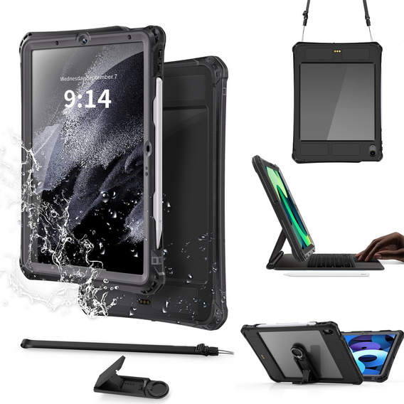 SHELLBOX IP68 Waterproof Case for Apple iPad Air 11" 6 gen. 2024, black