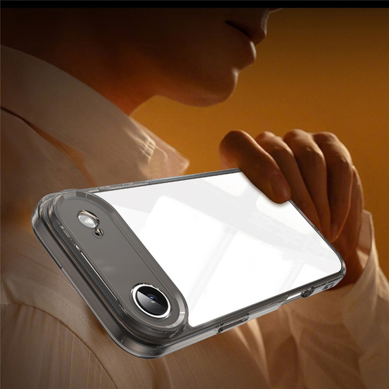 Silicone sleeve for iPhone Air, with hard back, smoky black