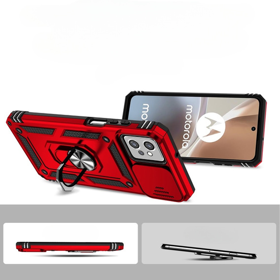 Case for Motorola Moto G32, CamShield Slide, red