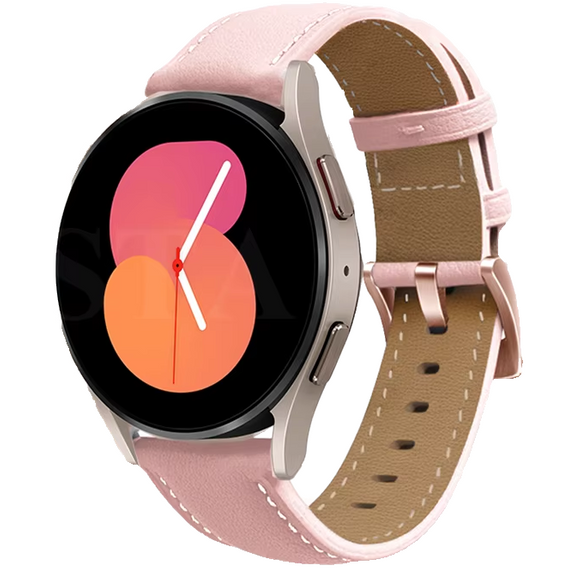 Universal Leather Strap 20mm, Pink