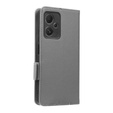 Flip case for Xiaomi Redmi Note 12 5G / POCO X5 5G, Wallet Litchi Magnet, grey