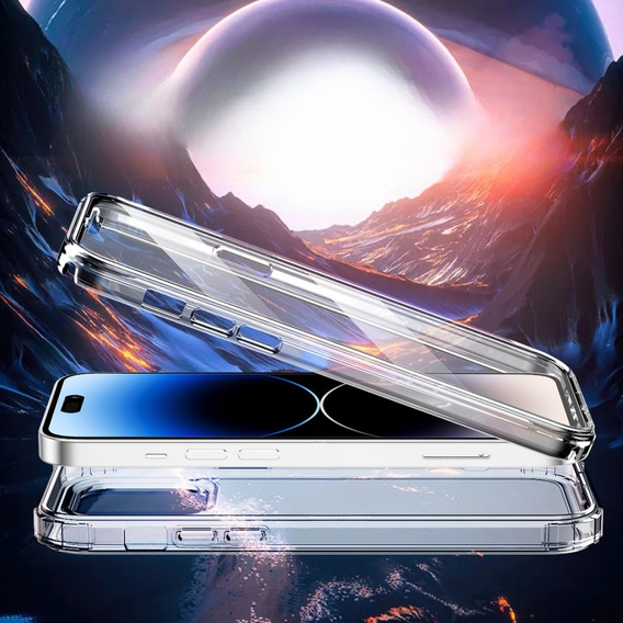 Case for iPhone 14 Pro, Shockproof, with film, transparent