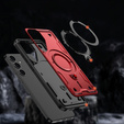 Case for Samsung Galaxy S24 FE, Military MagSafe, red