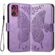 Flip case for Motorola Edge 50 Fusion 5G, Butterfly, purple