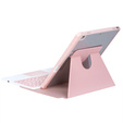 Keyboard case for iPad 11" 2025 A16 (11 gen.) / iPad 10.9" 2022 (10 gen.), Rotary 360° Leather, pink rose gold