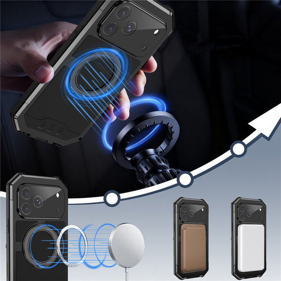 R-JUST case with MagSafe and stand for iPhone 17 Pro Max