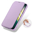 Dux Ducis case for iPhone Air, Skin X Pro, with flap, for MagSafe, purple