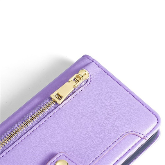 Flip case with zip pocket for Samsung Galaxy S25 FE