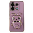 Case for Xiaomi Redmi Note 13 Pro 5G, Rabbit, purple + 9H Tempered Glass