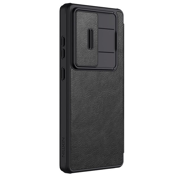 NILLKIN flip case for Samsung Galaxy S25 Ultra, CamShield Qin Pro, leather, black