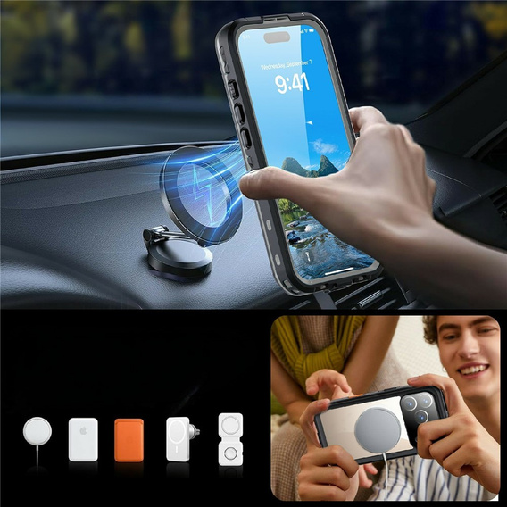 REDPEPPER waterproof case for iPhone 17 Pro, black