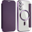 Flip case for Samsung Galaxy S23 FE, RFID Wallet MagSafe CamShield, purple