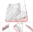 Case for Samsung Galaxy Tab A 8.0, Suritch Full Body Basic Marble, pink