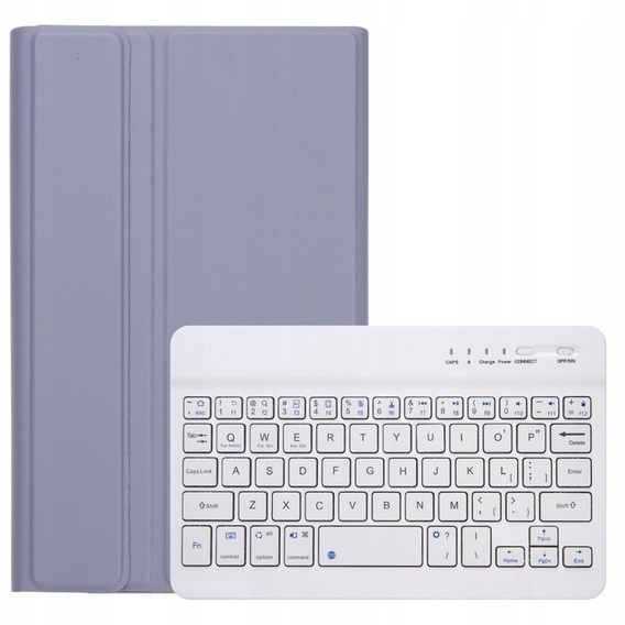 Case + keyboard Samsung Galaxy Tab S9 FE, Leather Pen Slot, light blue