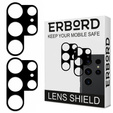 2x ERBORD tempered glass for camera to Samsung Galaxy S23 Ultra, black