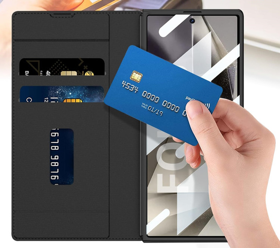 Wallet case with flap black for Samsung Galaxy Z Fold 7 5G