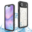 Redpepper case for iPhone Air, IP68 waterproof, for MagSafe, transparent with black sides