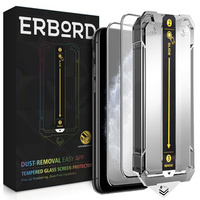 2x Tempered Glass for iPhone 11 Pro Max / XS Max, ERBORD Easy App Full Screen Protector