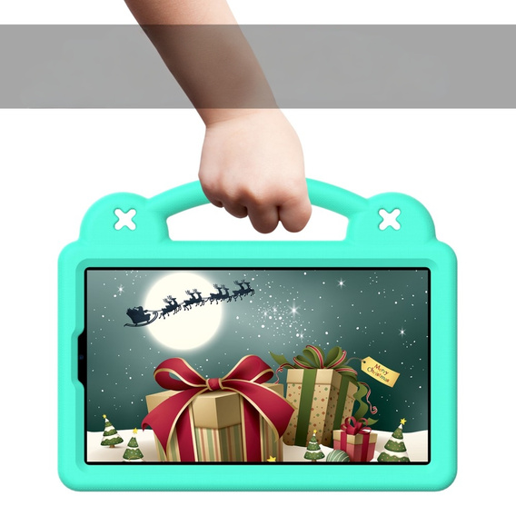 Children's case for Samsung Galaxy Tab A11 / A9, Cute Patterns, with stand, green