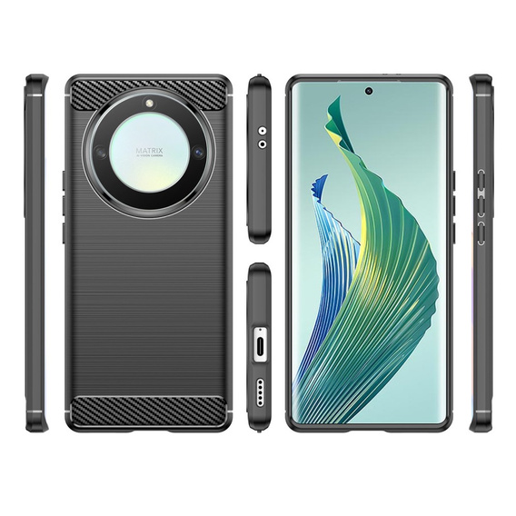 Case for Honor Magic 5 Lite, Carbon, black
