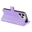 Flip case for iPhone 14 Pro, Wallet Zipper Pocket, purple