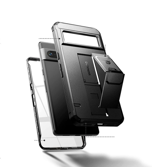 Armored case for Google Pixel 7 Pro, Dexnor Full Body, black
