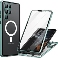 Magnetic Dual Glass MagSafe case for Samsung Galaxy S23 Ultra, green