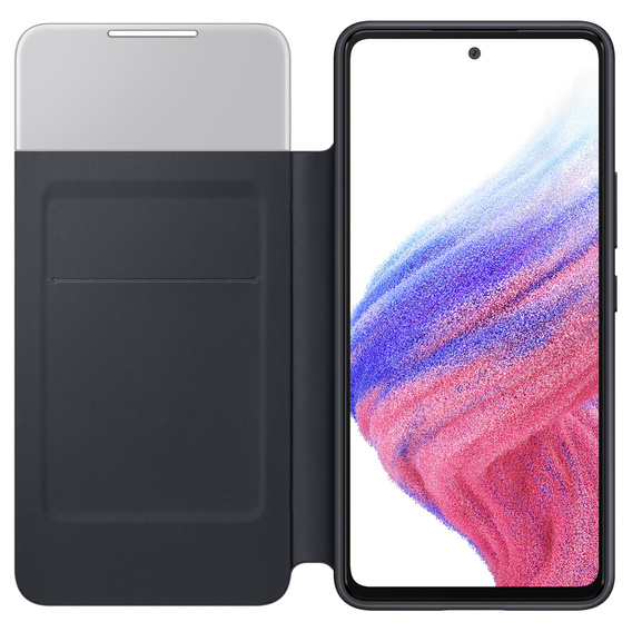 Original Samsung Case for Galaxy A53 5G, S View Wallet Cover, black
