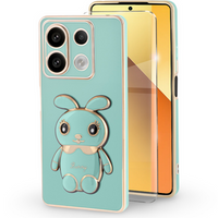 Case for Xiaomi Redmi Note 13 5G, Rabbit, green + 9H Tempered Glass