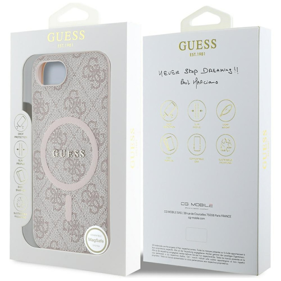Guess HC MagSafe PU 4G Ring Classic Logo Case for iPhone 16e