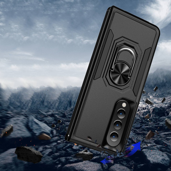 Armor Case for do Samsung Galaxy Z Fold 4 5G, Nox Case Ring, black