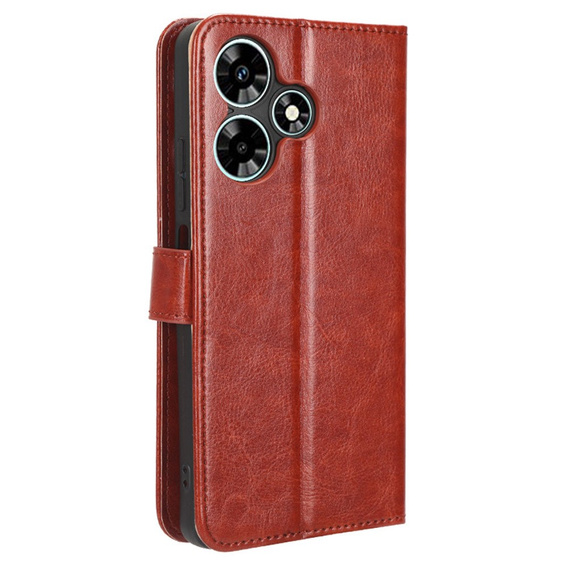 Flip case for Infinix Hot 30, Crazy Horse Wallet, brown