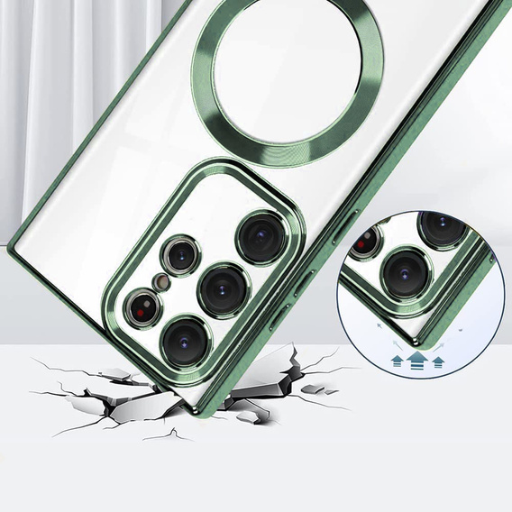 Case for Samsung Galaxy S22 Ultra, MagSafe Hybrid, green