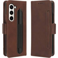 Flip case for Samsung Galaxy Z Fold 5 5G, Card Slot, brown