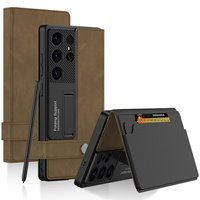 Flip case for Samsung Galaxy S25 Ultra, GKK Card Slot Wallet, black