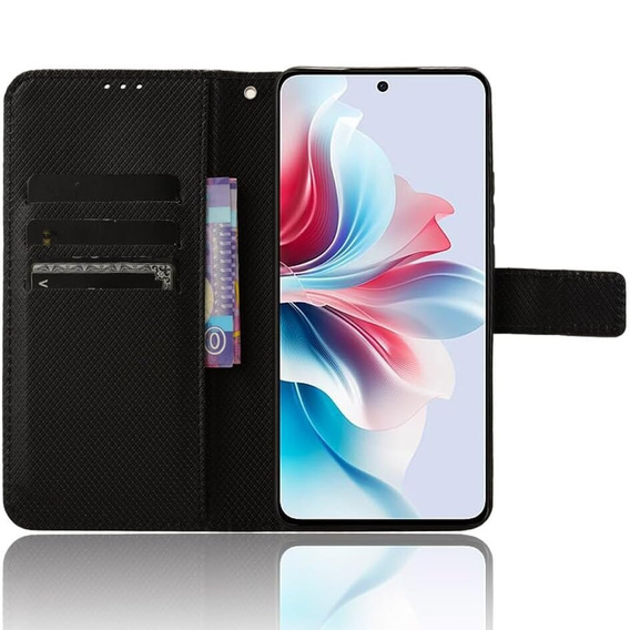 Flip case for Oppo Reno 11F 5G, Wallet Smart Magnet, black