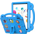 Children's case for iPad 10.2" 2021/2020/2019 (9/8/7 gen.) / Air 10.5" 2019 (3 gen.), Cute Patterns, with stand, blue