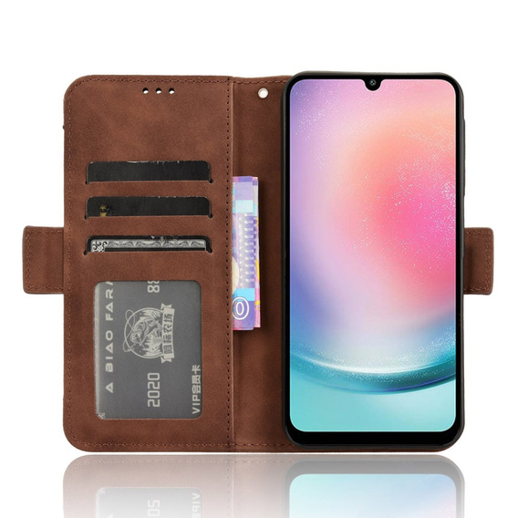 Flip case for Samsung Galaxy A25 5G, Card Slot, brown